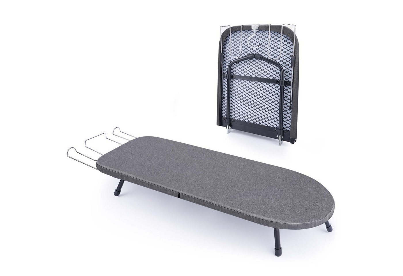 XERSEK Tischbügelbrett Stahl Tisch Klein Bügeltisch 81x31cm Mini Klappbares Bügelbrett, Faltbar Bügelbretter für Dampfbügelstation von XERSEK