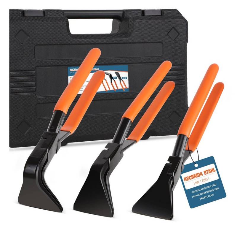 XERSEK Zangenset Abkantzange Falzzangen Blechzange Satz 3 Stück Absetzzange Länge 280mm, gerade 0°, gewinkelt 45° und 90, Maulbreite 55 mm 3-tlg., Biegezangen, Kohlenstoffstahl schwarz brüniert, Spengler Dachdecker werkzeug XERSEK Zangenset Abkantzange Falzzangen Blechzange Satz 3 Stück Absetzzange Länge 280mm, gerade 0°, gewinkelt 45° und 90, Maulbreite 55 mm 3-tlg., Biegezangen, Kohlenstoffstahl schwarz brüniert, Spengler Dachdecker werkzeug von XERSEK