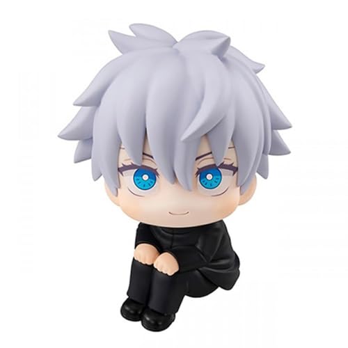 XESAGSNV Handheld Jujutsu Kaisen Q Version Ltadori Yuji, Satoru Gojo Anime Peripheral Twisted Egg Car Doll Decoration (Q Satoru Gojo) von XESAGSNV