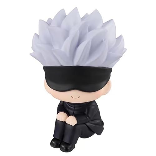 XESAGSNV Handheld Jujutsu Kaisen Q Version Ltadori Yuji, Satoru Gojo Anime Peripheriegerät Twisted Egg Auto Puppe Dekoration (Q-Version Satoru Gojo), JJ20231027 von XESAGSNV