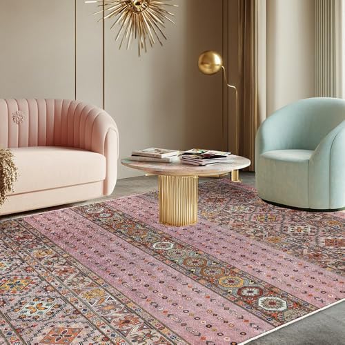 Moderner Designer Teppich rutschfest Waschbar Teppich Retro-RotHomeDekorativeTeppiche,110x190cm Moderner Designer Teppich rutschfest Waschbar Teppich Retro-RotHomeDekorativeTeppiche,110x190cm von XESZIEO