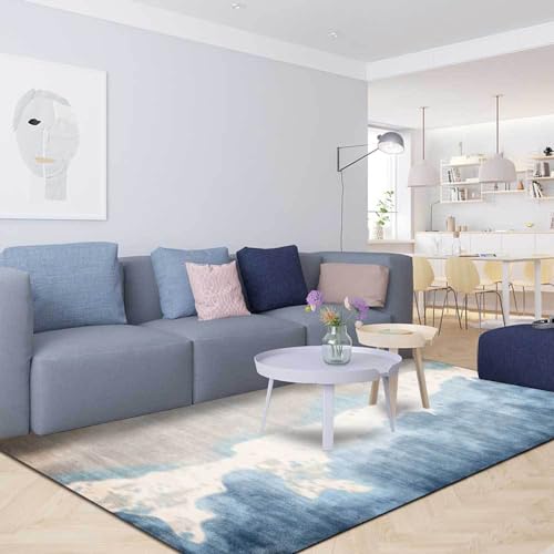 XESZIEO Flächenteppich Wohnzimmerteppich Abstrakt Vignettierung Grau Blau rutschfest Waschbar Große Flächenteppiche Für Schlafzimmer Büro Esszimmer Teppich,200 X 290 cm XESZIEO Flächenteppich Wohnzimmerteppich Abstrakt Vignettierung Grau Blau rutschfest Waschbar Große Flächenteppiche Für Schlafzimmer Büro Esszimmer Teppich,200 X 290 cm von XESZIEO