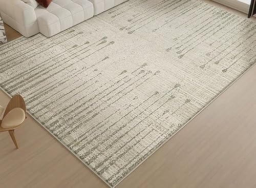 XESZIEO Moderner Designer Teppich rutschfest Waschbar Teppich Abstrakt GrauHomeDekorativeTeppiche,110x190cm von XESZIEO