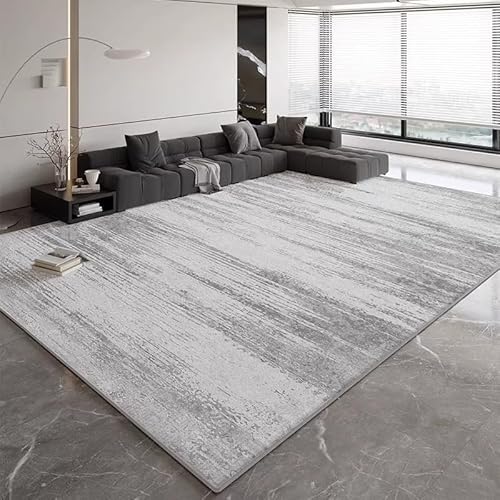 XESZIEO Moderner Designer Teppich rutschfest Waschbar Teppich Abstraktes GrauHomeDekorativeTeppiche,110x190cm von XESZIEO