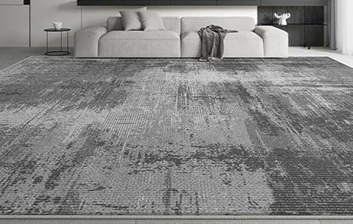 XESZIEO Moderner Designer Teppich rutschfest Waschbar Teppich Abstraktes GrauHomeDekorativeTeppiche,110x190cm von XESZIEO