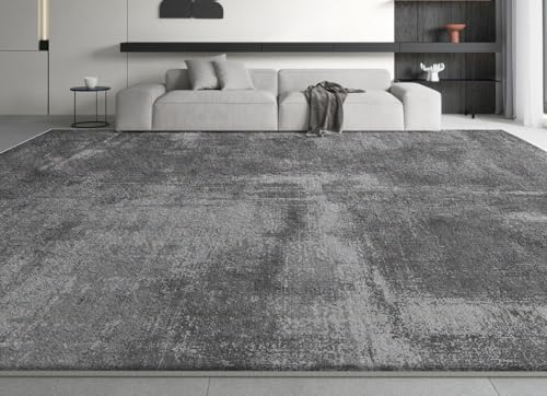 XESZIEO Moderner Designer Teppich rutschfest Waschbar Teppich Abstraktes GrauHomeDekorativeTeppiche,110x190cm von XESZIEO
