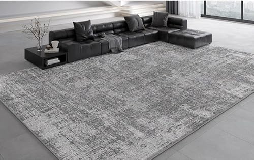 XESZIEO Moderner Designer Teppich rutschfest Waschbar Teppich Abstraktes GrauHomeDekorativeTeppiche,110x190cm von XESZIEO