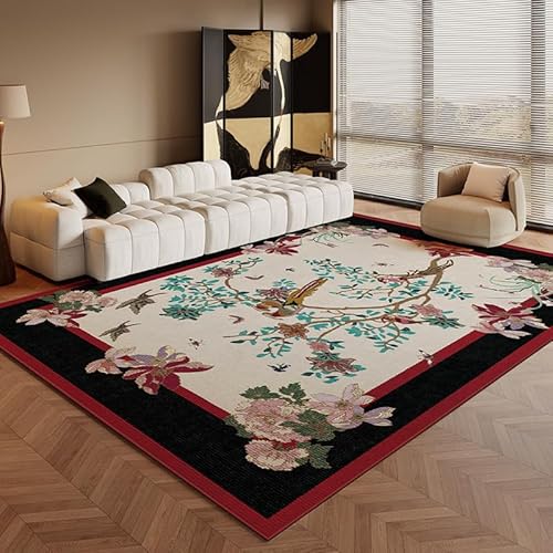 XESZIEO Moderner Designer Teppich rutschfest Waschbar Teppich Abstraktes OrangeHomeDekorativeTeppiche,110x190cm von XESZIEO
