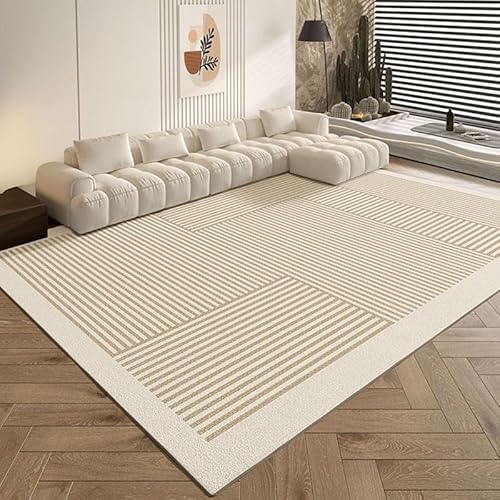 XESZIEO Moderner Designer Teppich rutschfest Waschbar Teppich Abstraktes geometrisches BraunHomeDekorativeTeppiche,110x190cm von XESZIEO