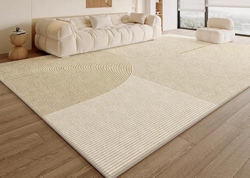 XESZIEO Moderner Designer Teppich rutschfest Waschbar Teppich Abstraktes geometrisches BraunHomeDekorativeTeppiche,110x190cm von XESZIEO