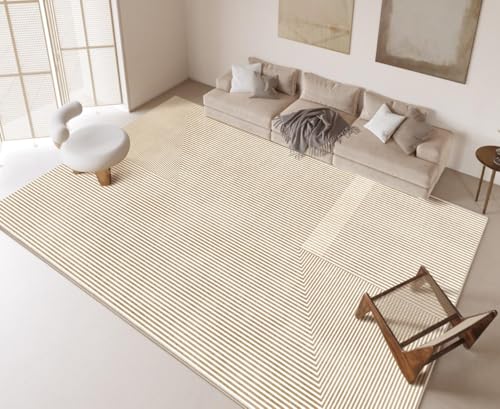 XESZIEO Moderner Designer Teppich rutschfest Waschbar Teppich Geometrisches BraunHomeDekorativeTeppiche,110x190cm von XESZIEO