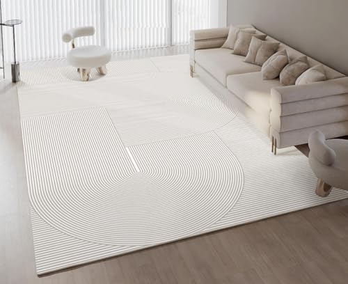 XESZIEO Moderner Designer Teppich rutschfest Waschbar Teppich Geometrisches GrauHomeDekorativeTeppiche,110x190cm von XESZIEO