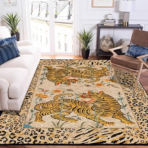XESZIEO Moderner Designer Teppich rutschfest Waschbar Teppich Retro-Gelb-MusterHomeDekorativeTeppiche,110x190cm XESZIEO Moderner Designer Teppich rutschfest Waschbar Teppich Retro-Gelb-MusterHomeDekorativeTeppiche,110x190cm von XESZIEO