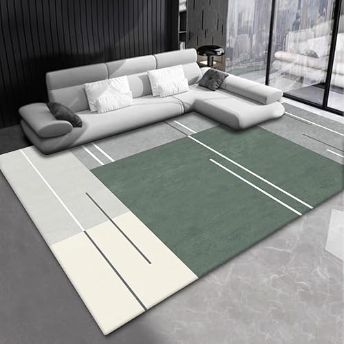 XESZIEO Teppich Wohnzimmer Schlafzimmer Kurzflor Moderner Teppich Weich rutschfest Groß Geometrisches Grau Grün, 180 x 250 cm XESZIEO Teppich Wohnzimmer Schlafzimmer Kurzflor Moderner Teppich Weich rutschfest Groß Geometrisches Grau Grün, 180 x 250 cm von XESZIEO