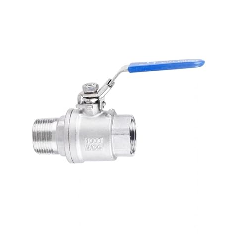 1,2 Zoll, 1,5 Zoll Innengewinde, gerader zweiteiliger Kugelhahn aus Edelstahl 304 mit vollem Durchgang(1.5 inch) von XEUVYMWT