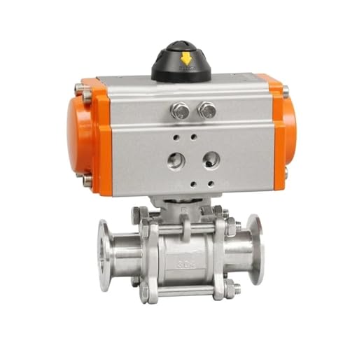 2" dreiteiliger pneumatischer Schnellmontage-Kugelhahn mit hoher Plattform aus Edelstahl Q611F-16P, doppeltwirkender Klemmkugelhahn 2" dreiteiliger pneumatischer Schnellmontage-Kugelhahn mit hoher Plattform aus Edelstahl Q611F-16P, doppeltwirkender Klemmkugelhahn von XEUVYMWT