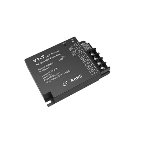 XEUVYMWT 2,4-G-Helligkeitsfernbedienung R11 V1-T 0/1-10 V-Dimmer zur Verwendung mit dem drahtlosen Empfänger/Touch-LED-Monochrom-Lichtfernbedienung der V-Serie(V1-T) von XEUVYMWT