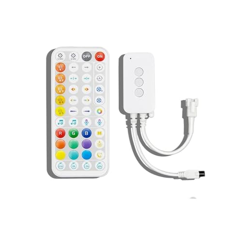 XEUVYMWT DC5-24V IR 44-Tasten-kompatibler APP-Musik-LED-Controller for UCS1903 WS2812B Lichtstreifen XEUVYMWT DC5-24V IR 44-Tasten-kompatibler APP-Musik-LED-Controller for UCS1903 WS2812B Lichtstreifen von XEUVYMWT