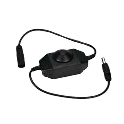 XEUVYMWT DC5-24V manueller einfarbiger LED-Dimmer mit Einstellbarer Helligkeit, geeignet for Schlafzimmermodul-LED-Lichtleiste(Black) von XEUVYMWT