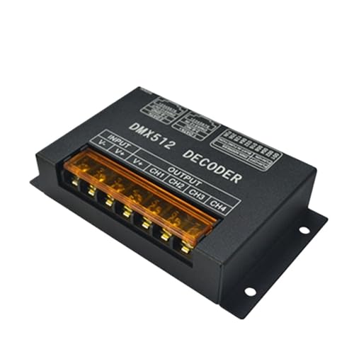 XEUVYMWT DMX512 Decoder LED Dimmer Treiber RGBW Controller DMX-512 3 4 Kanal Decoder Controller Dimmer for RGB RGBW LED Licht Streifen 3-4 CH*8A(New 3-4CH) von XEUVYMWT