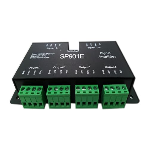 XEUVYMWT SP901E SPI-Ausgangssignal 4 Steuergruppe LED-Signalverstärker-Controller ist geeignet for WS2811 SK6812 APA102 DMX512 Lichtstreifenmodul XEUVYMWT SP901E SPI-Ausgangssignal 4 Steuergruppe LED-Signalverstärker-Controller ist geeignet for WS2811 SK6812 APA102 DMX512 Lichtstreifenmodul von XEUVYMWT