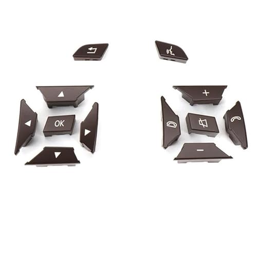 Multifunktions Lenkradschlüs Für BENZ C Für GLK E Für CLA Für GLA B Für CLS SLK Für SLC C204 Für GLK204 W207 W212 W246 W156 W218 W172 Auto Lenkradschaltertasten(1 Pair Brown) von XEXJHQQ