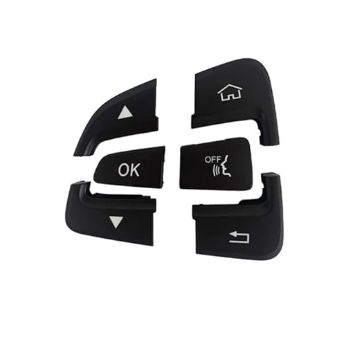 Multifunktions Lenkradschlüs Für Benz C Für GLC Klasse W205 W253 C180 C200 C300 0999052000/300 Auto Multifunktionale Lenkrad Control Schalter Taste(Left-Black-6pcs) von XEXJHQQ