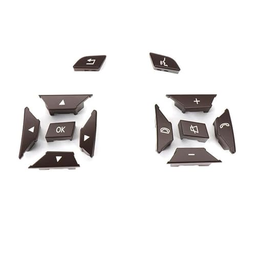 Multifunktions Lenkradschlüs Für Benz W204 X204 W212 W156 W246 C E A Für GLK Klasse 2185400162 Auto Lenkrad Control Menü Schalter Taste(1 Pair Brown) von XEXJHQQ