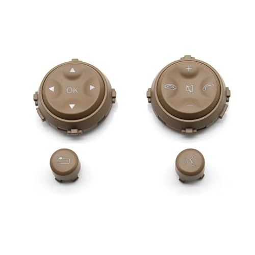 Multifunktions Lenkradschlüs Für Benz W221 W216 S CL Klasse S300 S350 S400 S600 Auto Multifunktions Lenkrad Steuerschalter Drucktasten(Brown) von XEXJHQQ