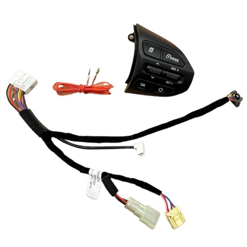 Multifunktions Lenkradschlüs Für Kia K2 Für RIO Für X-LINE 4 Teile Multifunktionslenkrad Bluetooth Feste Geschwindigkeit Tempomat Taste Audio Schalter(Brown) von XEXJHQQ