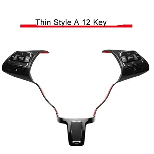 Multifunktions Lenkradschlüs Für VW Für Jetta Für Golf Für Polo Für Passat Für Bora Multifunktions Controller Schalter Naben Lenkradfernbedienung Drahtlose Steuertaste(Style A Thin 12 key) von XEXJHQQ