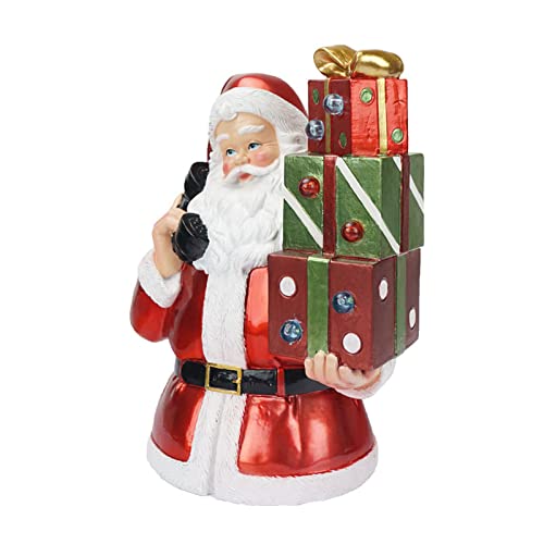 Weihnachtsbeleuchteter Weihnachtsmann, der Anrufe macht, batteriebetriebenes Licht, Feiertagstischdekoration, Heimdekorationen, Weihnachtsdekorationen, Lichter, Dekoration, Innen- und Außendekoration, von XEYYHAS
