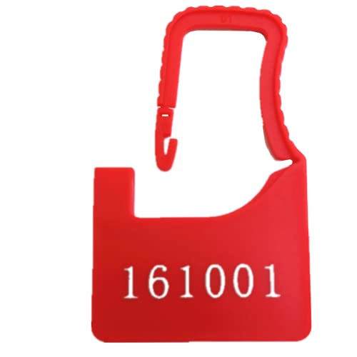 Sicherheits-Vorhängeschloss aus Kunststoff, nummeriert, klein, rot, 100 Stück pro Beutel Sicherheits-Vorhängeschloss aus Kunststoff, nummeriert, klein, rot, 100 Stück pro Beutel von XF-Vel