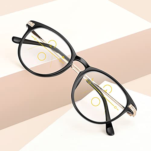 XFAK Bifokale Lesebrille Großer Computerbrille Metallrahmen Blaulicht Blockierende Lesegerät Feder Scharnier Presbyopie Brille Herren Damen (Size : 3.0X) von XFAK