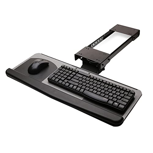 XFAK Schwenkbar Tastaturauszug Unter Dem Schreibtisch 360 ° Drehend Tastaturschublade Ausziehbar Maus&Tastatur Tisch-Verlängerung, Schiebbarer Tastaturplattform (Color : Black, Size : Flat_30IN/75CM XFAK Schwenkbar Tastaturauszug Unter Dem Schreibtisch 360 ° Drehend Tastaturschublade Ausziehbar Maus&Tastatur Tisch-Verlängerung, Schiebbarer Tastaturplattform (Color : Black, Size : Flat_30IN/75CM von XFAK