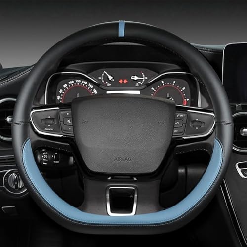 XFANGNB PU Leder Lenkradbezug für Leapmotor T03, rutschfest Atmungsaktiv Lenkradhülle Lenkradschoner Auto Innenraum-Zubehör,C/Blue XFANGNB PU Leder Lenkradbezug für Leapmotor T03, rutschfest Atmungsaktiv Lenkradhülle Lenkradschoner Auto Innenraum-Zubehör,C/Blue von XFANGNB