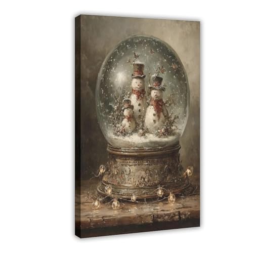 XFATGIA Leinwandposter mit Schneemann-Familie, Schlafzimmer, Dekoration, Landschaft, Büro, Raumdekoration, Geschenk, 60 x 90 cm XFATGIA Leinwandposter mit Schneemann-Familie, Schlafzimmer, Dekoration, Landschaft, Büro, Raumdekoration, Geschenk, 60 x 90 cm von XFATGIA
