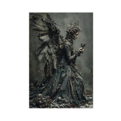 XFATGIA Leinwandposter mit gotischer Göttin, Wandkunst, Dekordruck, Gemälde für Wohnzimmer, Schlafzimmer, Dekoration, 50 x 75 cm XFATGIA Leinwandposter mit gotischer Göttin, Wandkunst, Dekordruck, Gemälde für Wohnzimmer, Schlafzimmer, Dekoration, 50 x 75 cm von XFATGIA