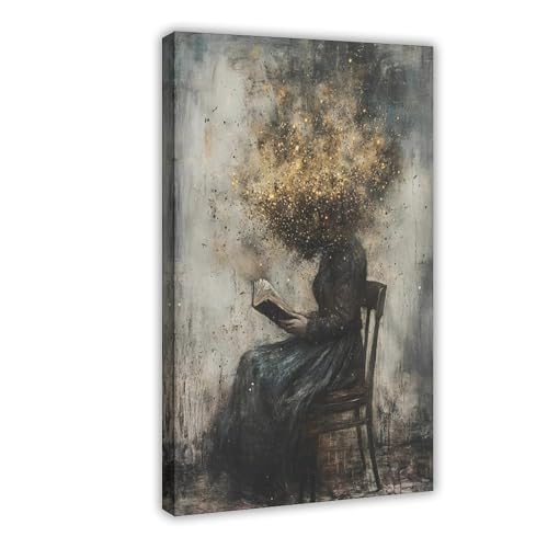 XFATGIA Leinwandposter mit viktorianischer Lesung, Schlafzimmerdekoration, Landschaft, Büro, Raumdekoration, Geschenk, 50 x 75 cm XFATGIA Leinwandposter mit viktorianischer Lesung, Schlafzimmerdekoration, Landschaft, Büro, Raumdekoration, Geschenk, 50 x 75 cm von XFATGIA