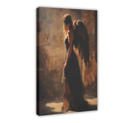 XFATGIA Poster auf Leinwand, Motiv: Dunkler Engel, Schlafzimmer, Dekoration, Landschaft, Büro, Raumdekoration, Geschenk, 30 x 45 cm XFATGIA Poster auf Leinwand, Motiv: Dunkler Engel, Schlafzimmer, Dekoration, Landschaft, Büro, Raumdekoration, Geschenk, 30 x 45 cm von XFATGIA