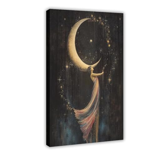 XFATGIA Poster mit Mondgöttin auf Leinwand, Wandkunst, Dekordruck, Bild Gemälde für Wohnzimmer, Schlafzimmer, Dekoration, 30 x 45 cm XFATGIA Poster mit Mondgöttin auf Leinwand, Wandkunst, Dekordruck, Bild Gemälde für Wohnzimmer, Schlafzimmer, Dekoration, 30 x 45 cm von XFATGIA