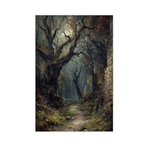 XFATGIA Spukbaum-Tunnel-Poster, Leinwand, Poster, Schlafzimmer, Dekoration, Landschaft, Büro, Raumdekoration, Geschenk, 50 x 75 cm XFATGIA Spukbaum-Tunnel-Poster, Leinwand, Poster, Schlafzimmer, Dekoration, Landschaft, Büro, Raumdekoration, Geschenk, 50 x 75 cm von XFATGIA