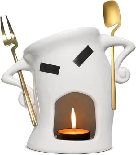 Mini-Keramik-Fondue-Set: Schokoladenfondue-Schmelzbecher, Käsefonduetopf, Bonbon-Mini-Fonduetassen mit 1 Gabel und 1 Schaufel, lebensmittelechtes Geschenk für Partys, Geschenke, gemütliche Nächte von XFDJB