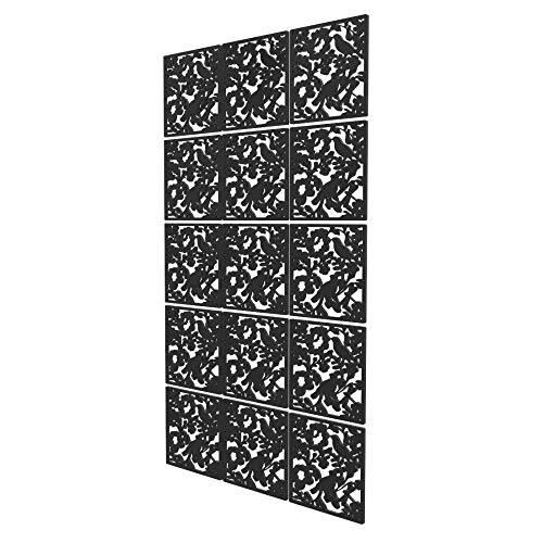 15 Pcs Raumteiler Groß - 121x202cm - Schwarz Trennwände Raumteiler Vogel Hängender Raumteiler für Schlafzimmer, Badezimmer von XFDZSW MALL