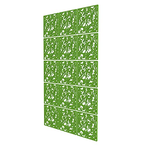 15 Pcs Trennwand Raumteiler - 121x202cm - Grün Sichtschutz Raumteiler Haengend Blütenblatt Wand Raumteiler für Badezimmer Badewanne Küche Schränke Türen von XFDZSW MALL