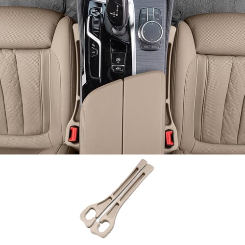 XFEU_sp 2 Stück Autositz LüCkenfüLler FüR Audi Q5 2013-2023 2024 2025, Autositz SpaltfüLler, Aufbewahrungsbox FüR Autositze, Um Den Raum Zwischen Vordersitz Und Konsole Zu FüLlen,B-Beige von XFEU_sp