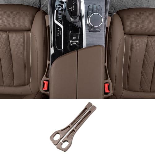 XFEU_sp 2 Stück Autositz LüCkenfüLler FüR Audi S6 2013-2023 2024 2025, Autositz SpaltfüLler, Aufbewahrungsbox FüR Autositze, Um Den Raum Zwischen Vordersitz Und Konsole Zu FüLlen,D-Brown von XFEU_sp