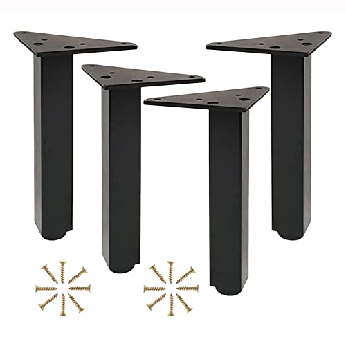 XFGFDFF Möbelfüße Tischbeine aus Metall, 4 Stück, modern verstellbar, Badezimmer-/Küchen-Ersatzbeine, DIY-Sofabeine, Schrankbeine, Bettbeine, Schreibtischbeine, Couchtischbeine, Möbelf von XFGFDFF