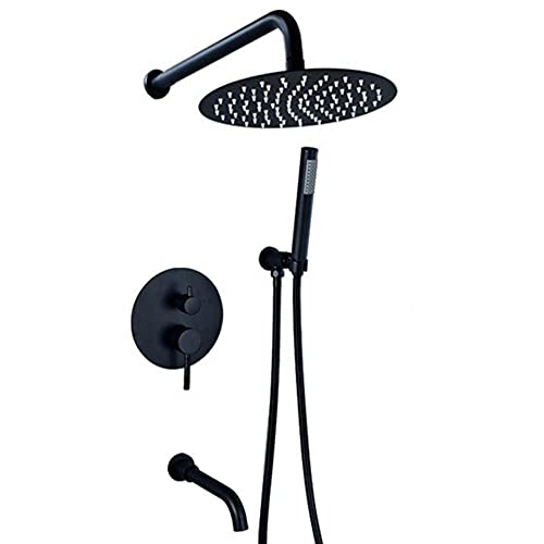 3-Funktion Duschsystem Rundes Dusch Set Regen Duschkopf & Handheld Duschkopf Badezimmer Niederschlag Duschkit-Black_10 in 3-Funktion Duschsystem Rundes Dusch Set Regen Duschkopf & Handheld Duschkopf Badezimmer Niederschlag Duschkit-Black_10 in von XFLSDHGD