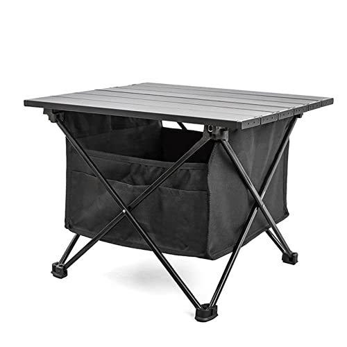 Camptisch Outdoor Camping Tragbarer Klapptisch Ultra-leichte Aluminiumlegierung Camping Barbecue Tischbodenstand Tisch Mini Ei Roll Roll Tisch (Größe: D) von XFLSDHGD